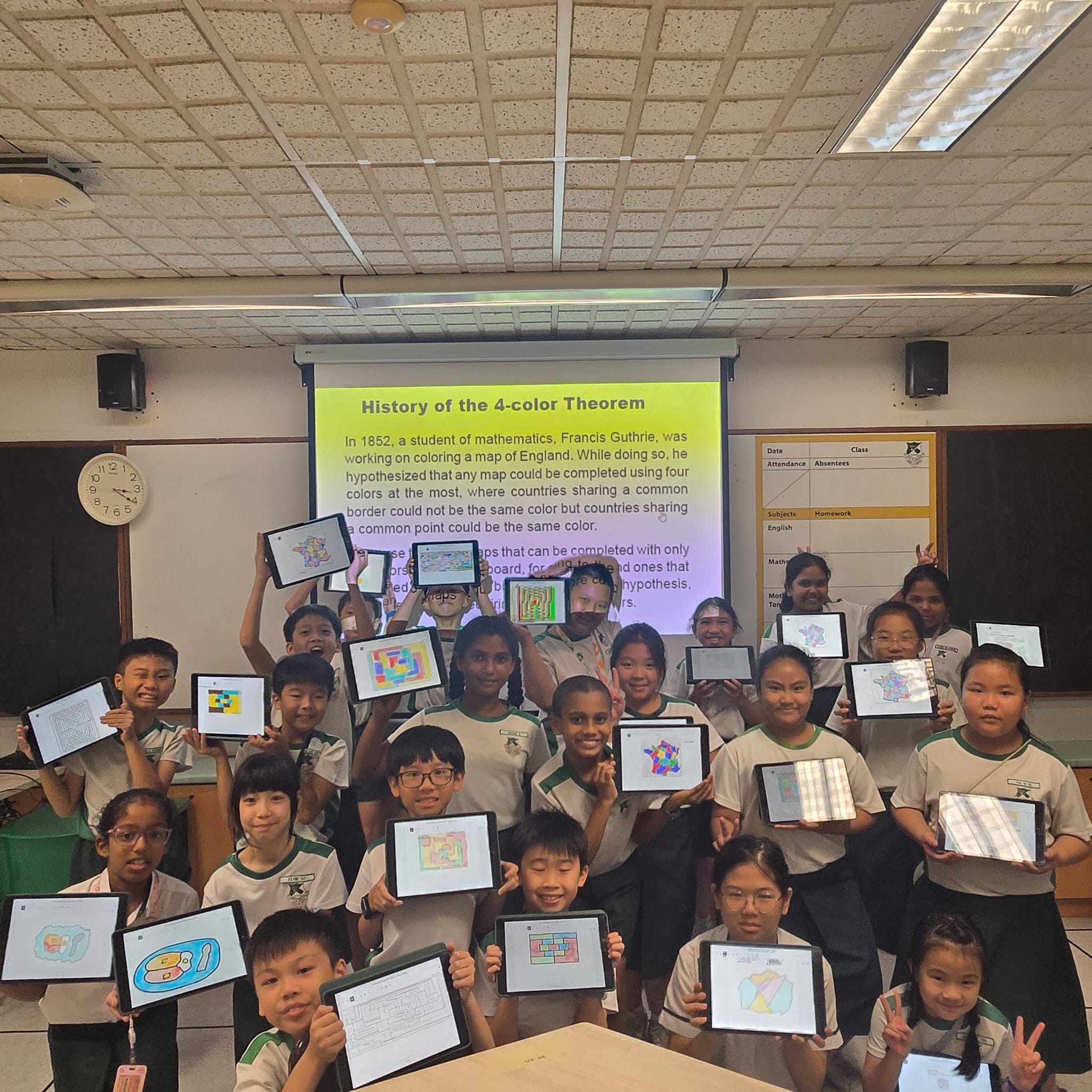 Students engaged in an E2K programme